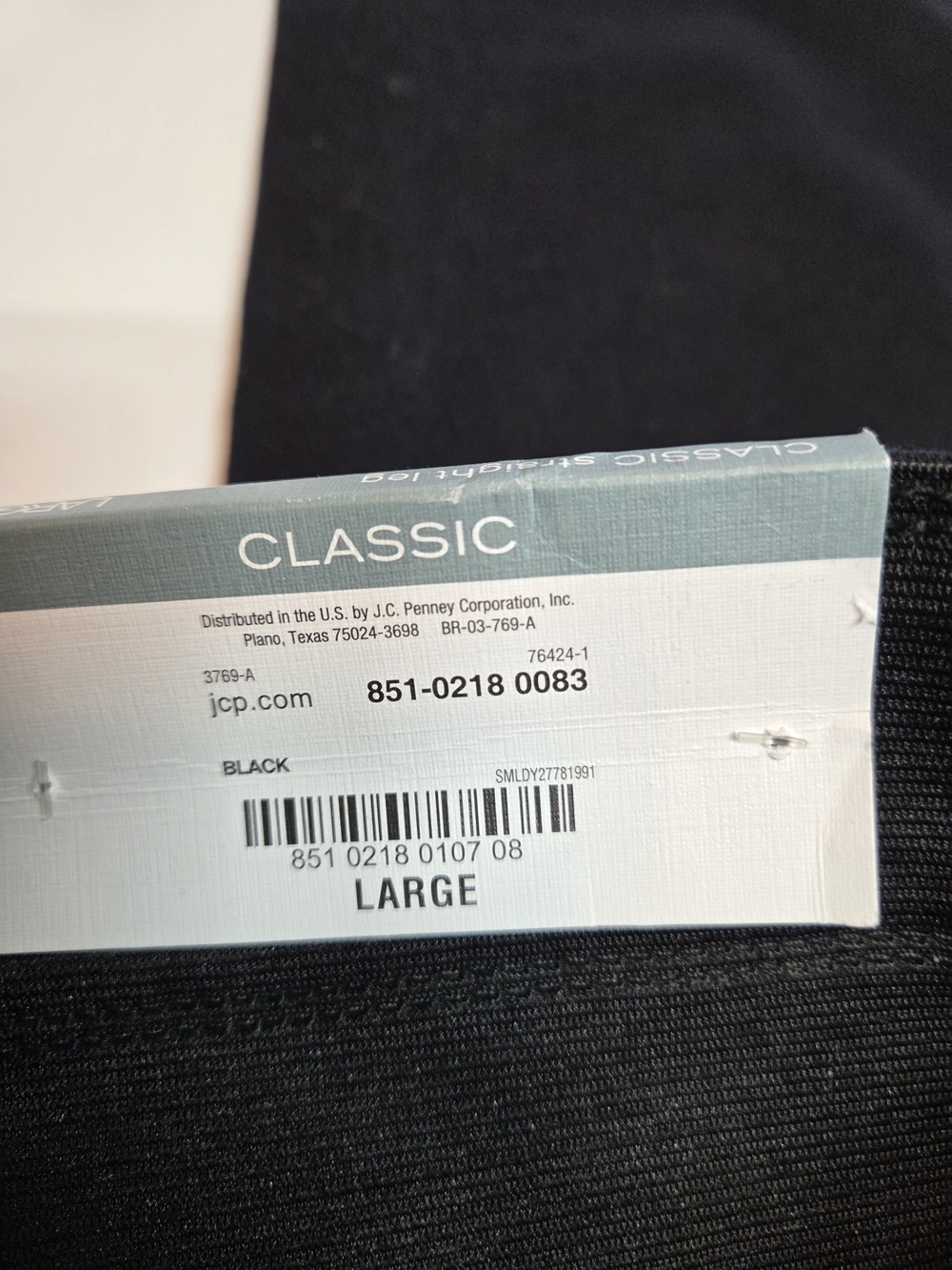 Liz Claiborne Black Straight-Leg Jeggings, Size Large - Picture 6 of 15